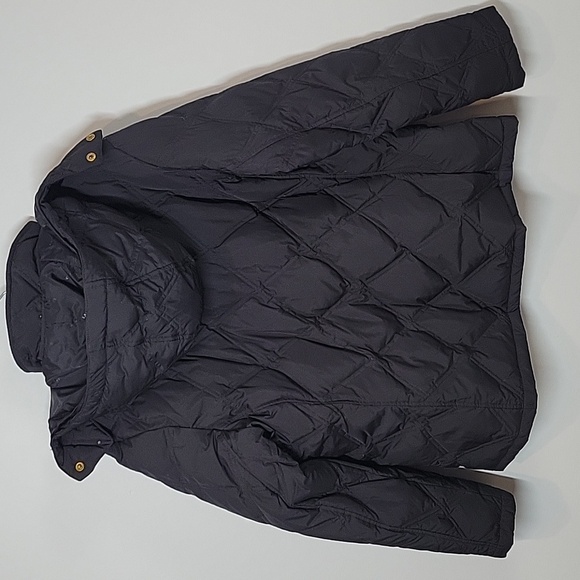 Lands' End black quilted puffer Goose Down coat XL - Picture 6 of 11